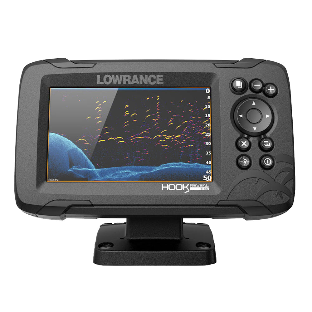 Lowrance HOOK Reveal 5 Combo w/50/200kHz HDI Transom Mount  C-MAP Contour+ Card [000-15857-001]