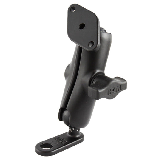 RAM Mount 11mm Flat Base w/Double Socket Arm & Diamond Adapter [RAM-B-179U]