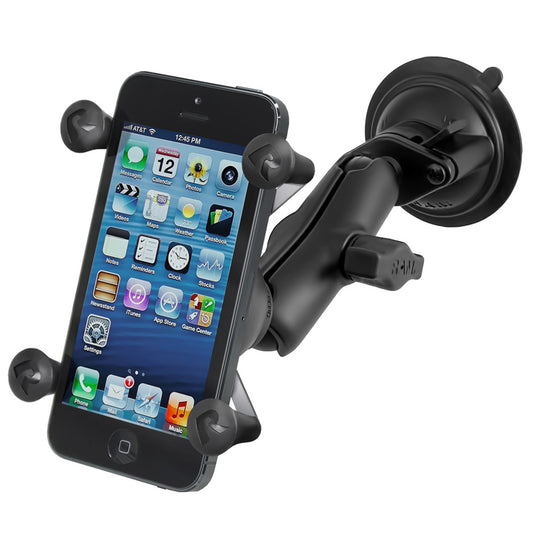 RAM Mount Twist Lock Suction Cup Mount w/Universal X-Grip Cell Phone Holder [RAM-B-166-UN7U]