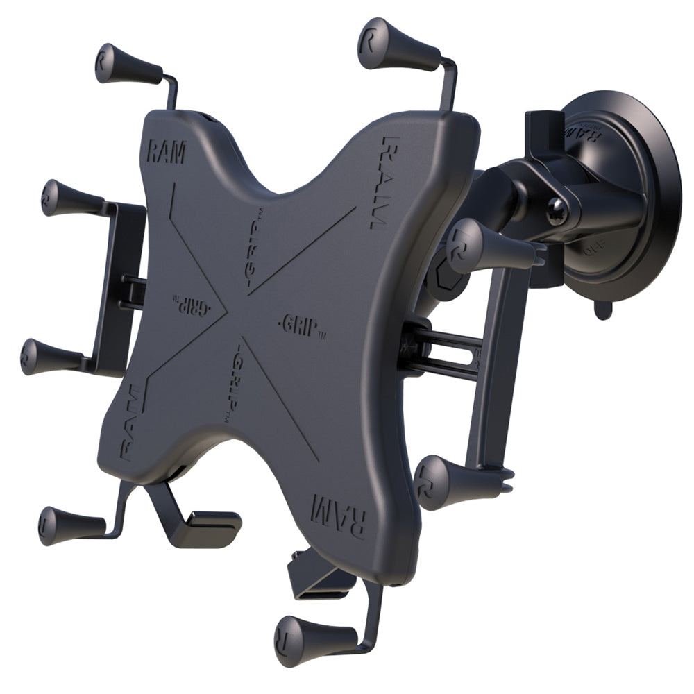 RAM Mount Twist-Lock Suction Cup Mount w/Universal X-Grip Cradle for 12" Large Tablets [RAM-B-166-UN11U]