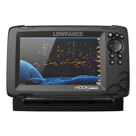 Lowrance HOOK Reveal 7 Chartplotter/Fishfinder w/TripleShot Transom Mount Transducer  US Inland Charts [000-15513-001]